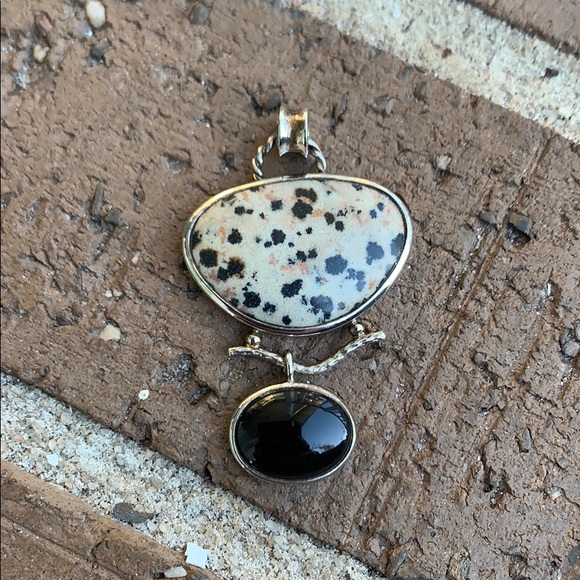 Whitney Kelly Sterling Dalmatian Jasper Pendant - Picture 13 of 16